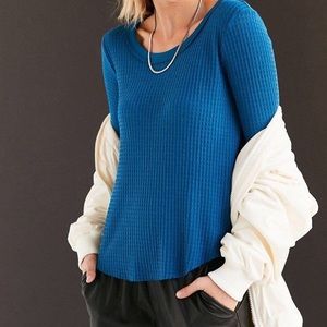 Urban Outfitters Blue Waffle Shirt